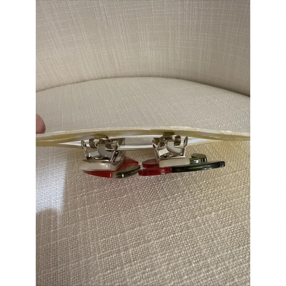 Sunday State Summer HAIR CLIPS 2pk CHERRIES and WATERMELON Barrette Whimsical‎